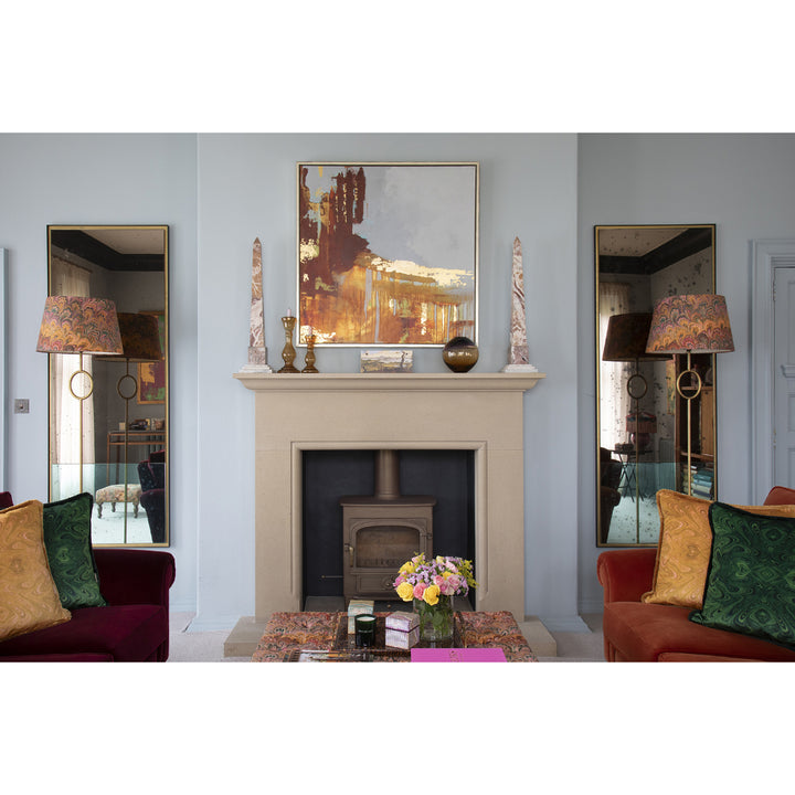 Peacock Bouquet Large Linen Empire Lampshade