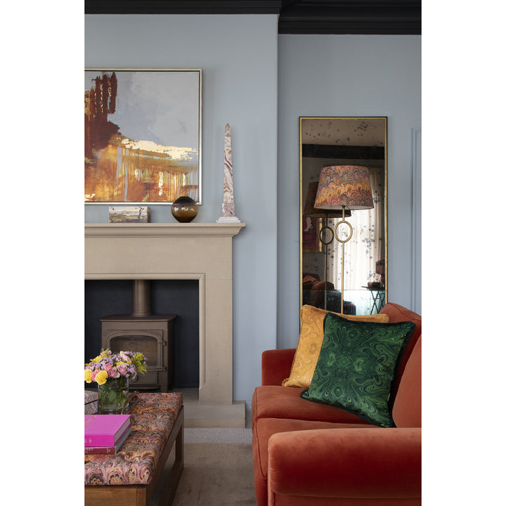 Peacock Bouquet Large Linen Empire Lampshade