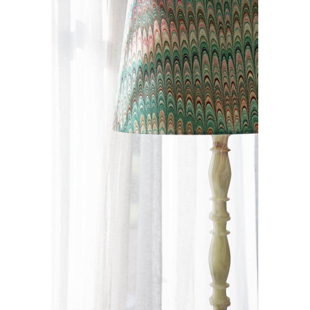Tamarind Plumes Large Linen Empire Lampshade