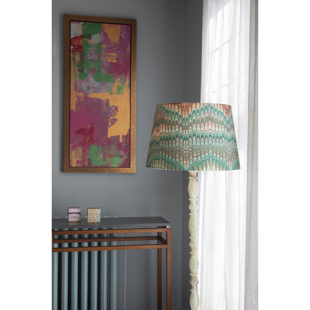 Tamarind Plumes Large Linen Empire Lampshade