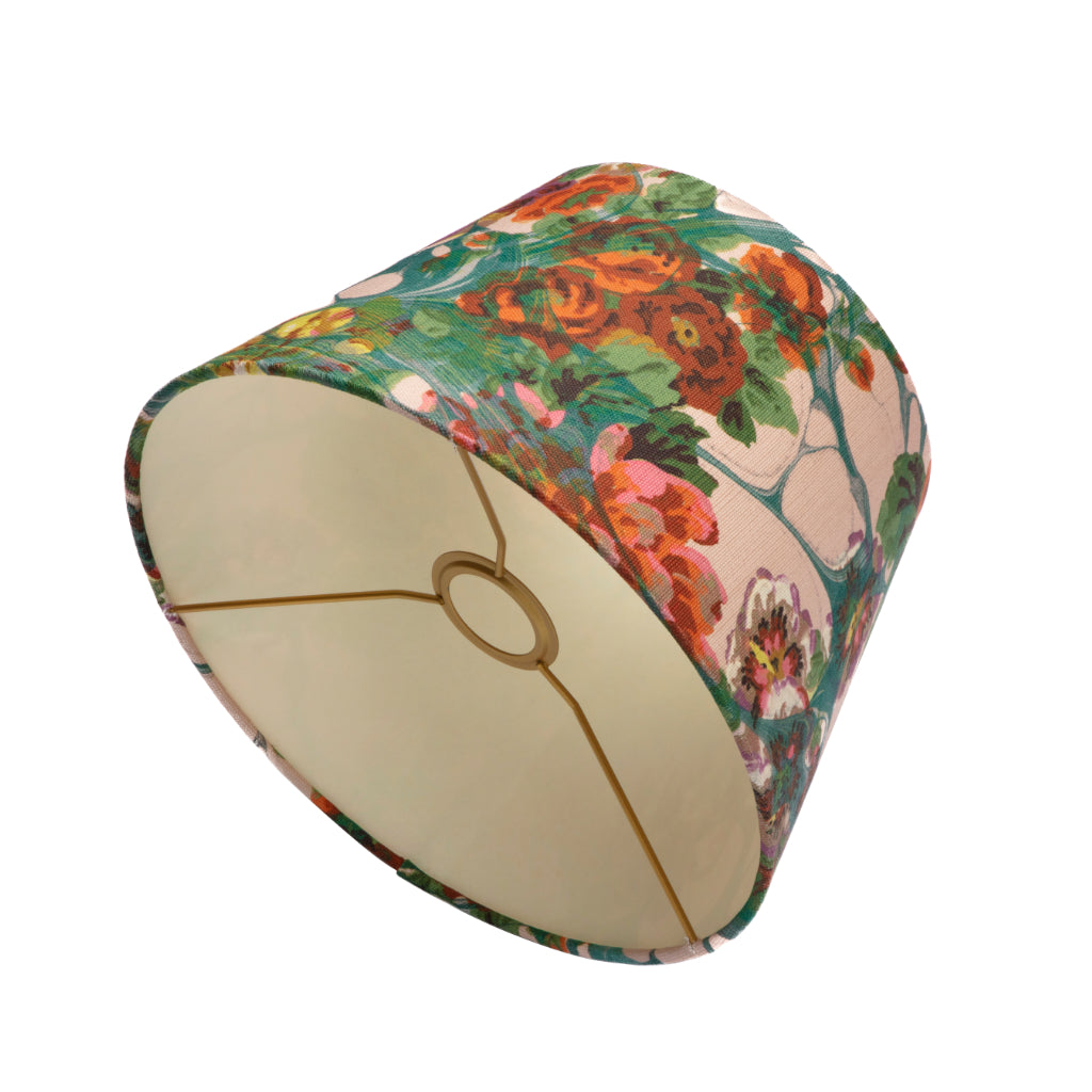 Blue Rose Marbled Linen Empire Lampshade