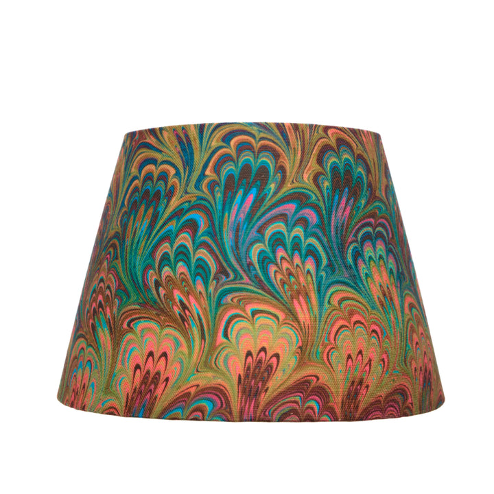 Teal Bouquet Linen Empire Lampshade
