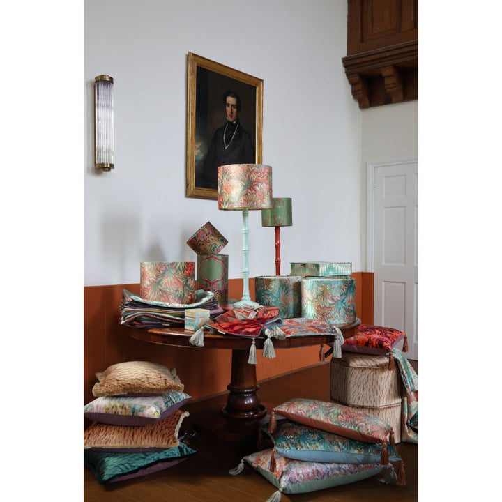 Sunset Palm Velvet Lampshade