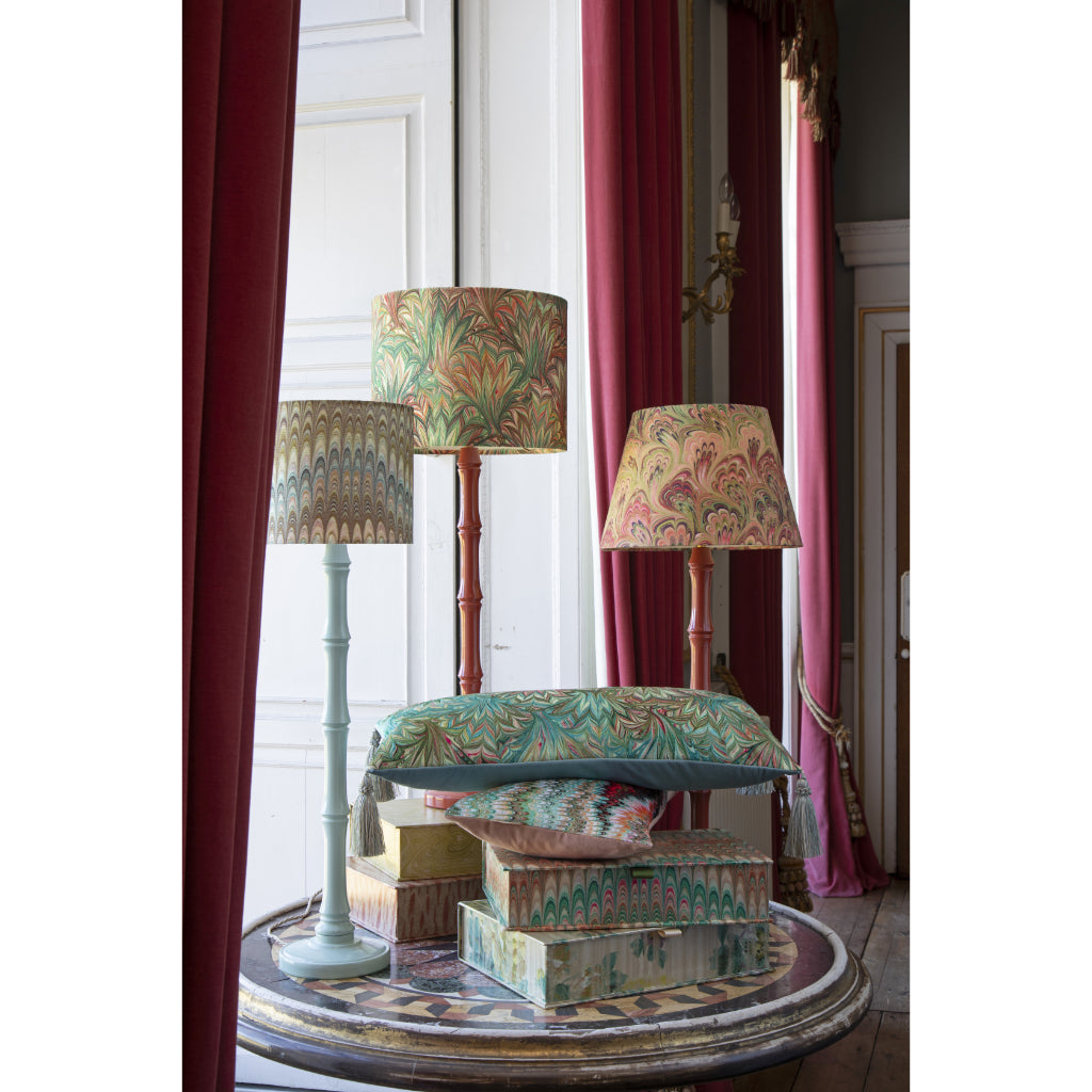 Sunset Palm Velvet Lampshade
