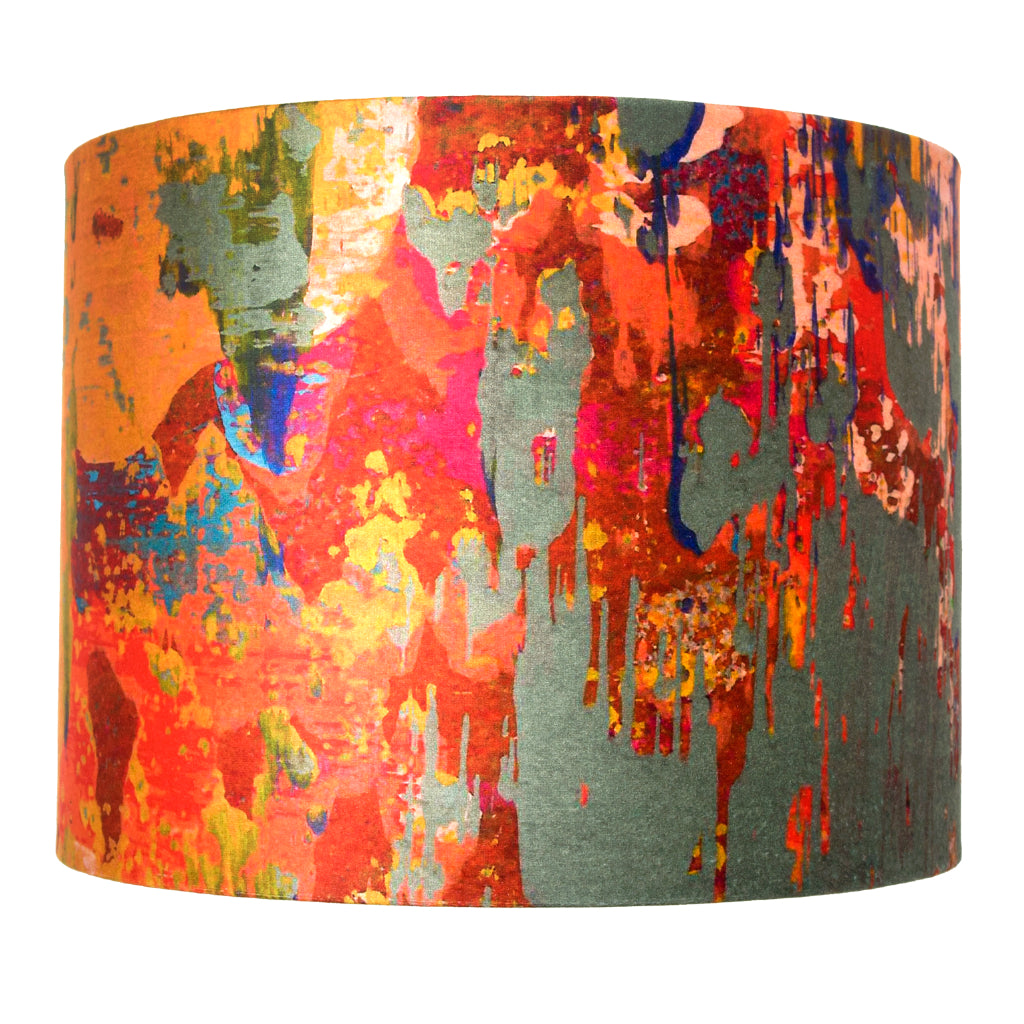 Grey Stucco Velvet Lampshade