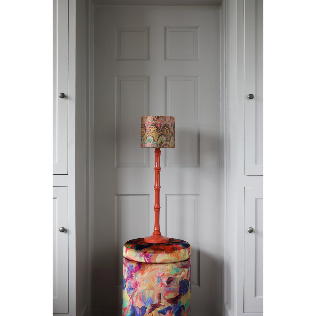 Peacock Bouquet Silk Cotton Lampshade