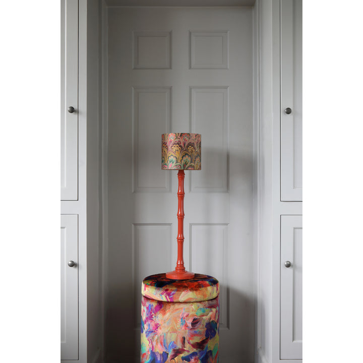 Peacock Bouquet Silk Cotton Lampshade