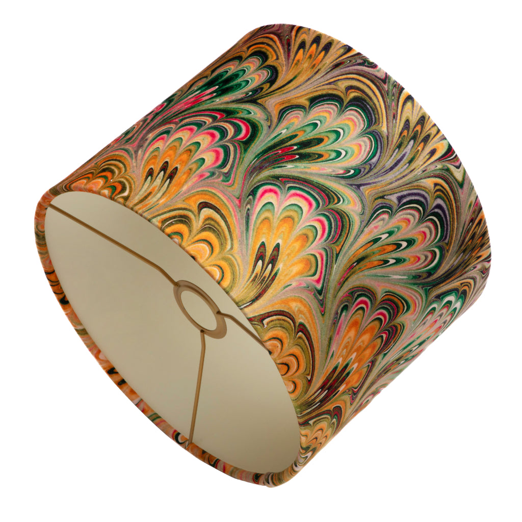 Peacock Bouquet Velvet Lampshade