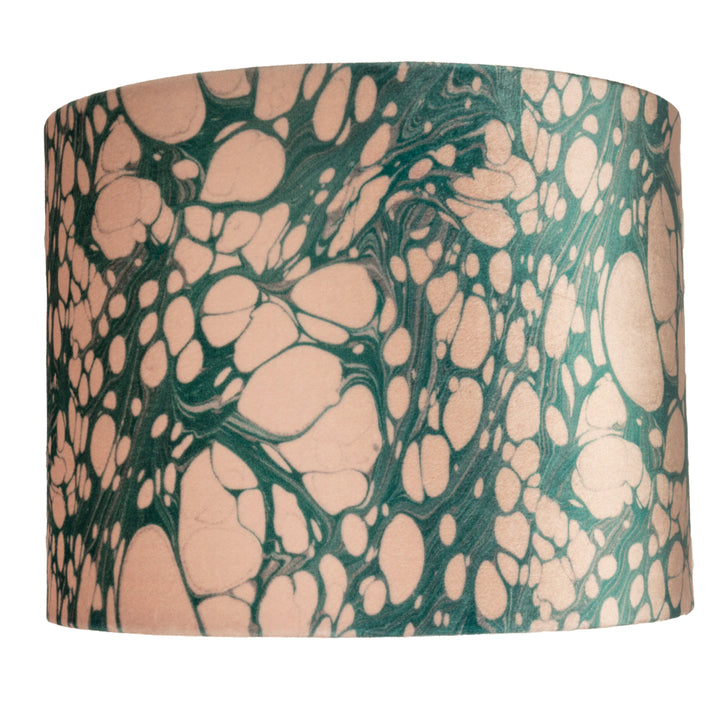 Aqua Mini Marbled Velvet Lampshade