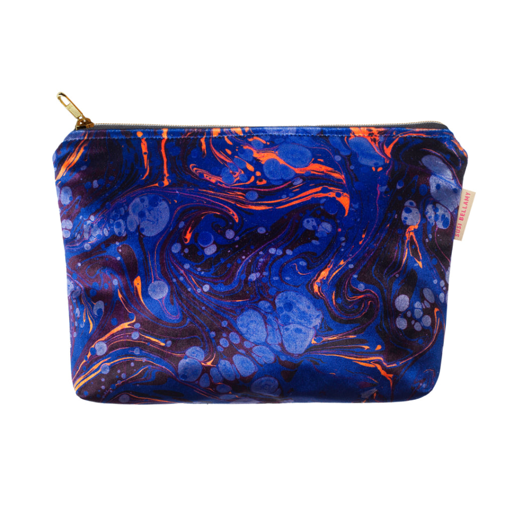 Sapphire Marbled Pouch