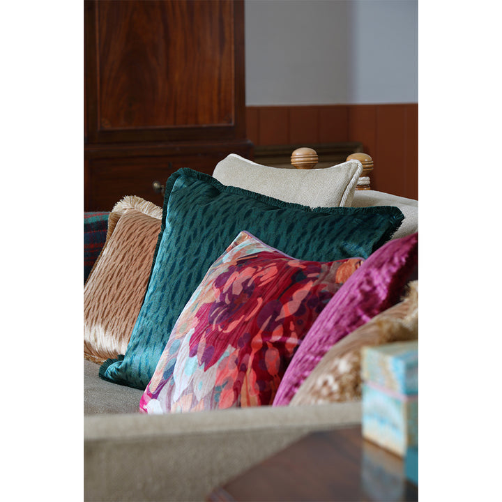 Spruce veneer, wheat veneer and autumn rose marbled luxury pillows for sofa