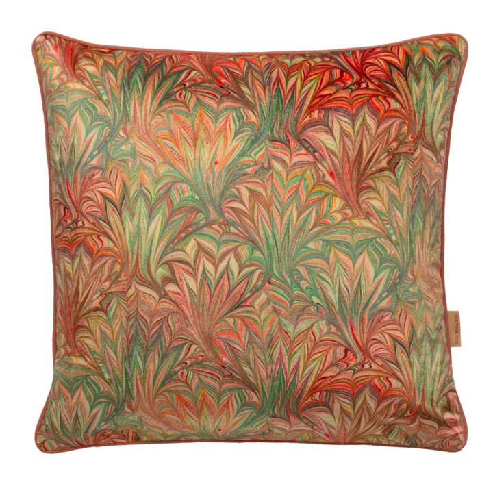 Sunset Palm Velvet Square Cushion