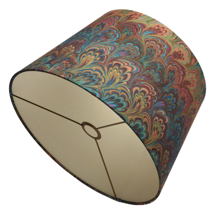 Teal Bouquet Large Linen Empire Lampshade