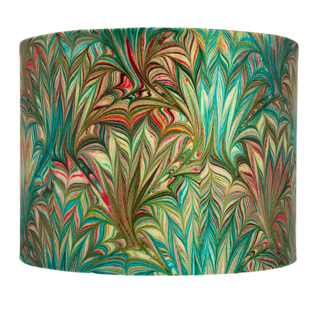 Turquoise Palm Velvet Lampshade