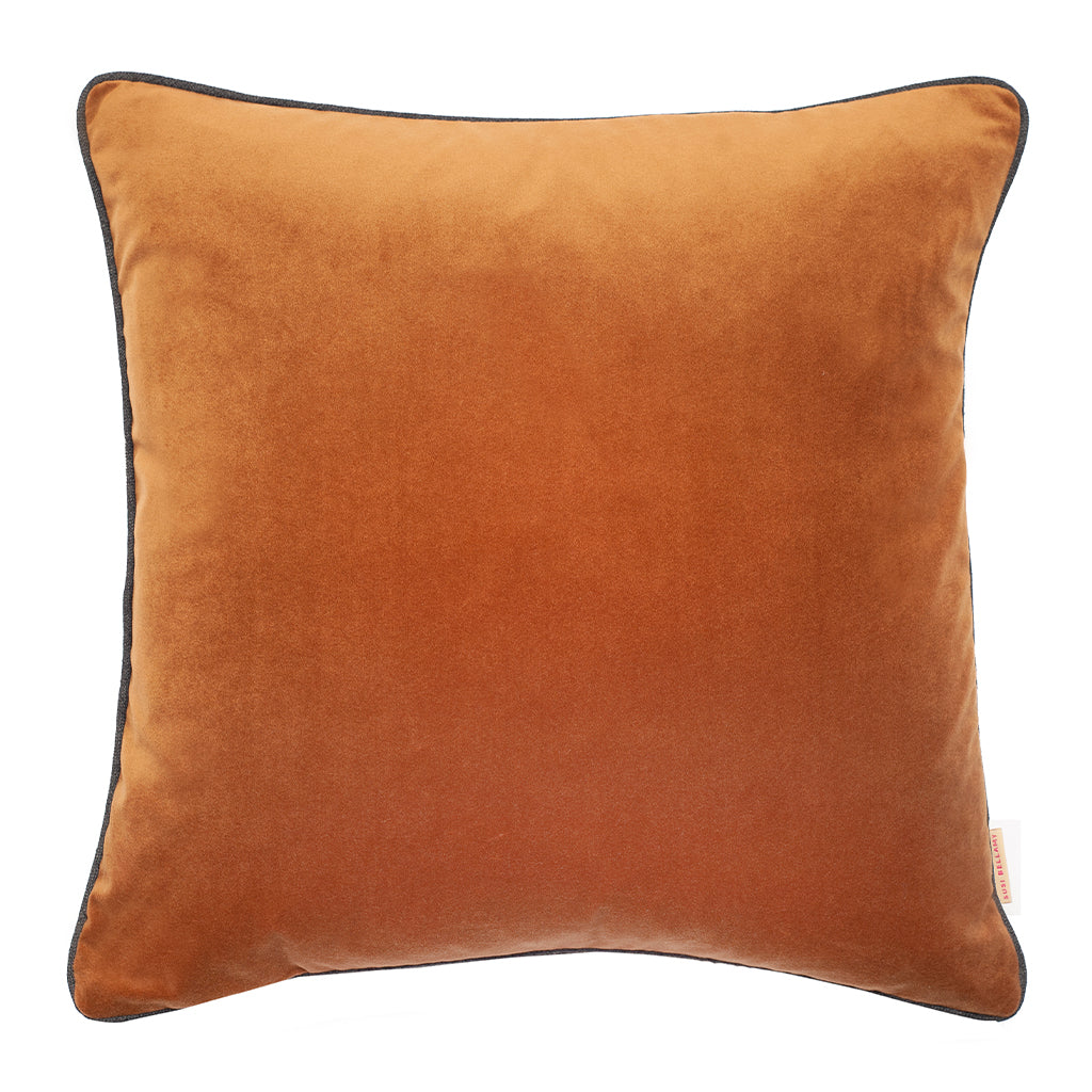 Nutmeg Velvet Square Cushion