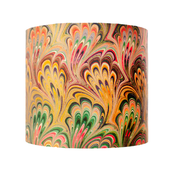 Peacock Bouquet Silk Cotton Lampshade
