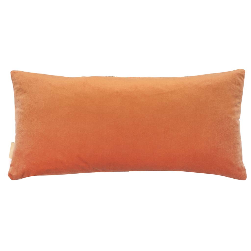 Saffron Plumes Velvet Medium Oblong Cushion
