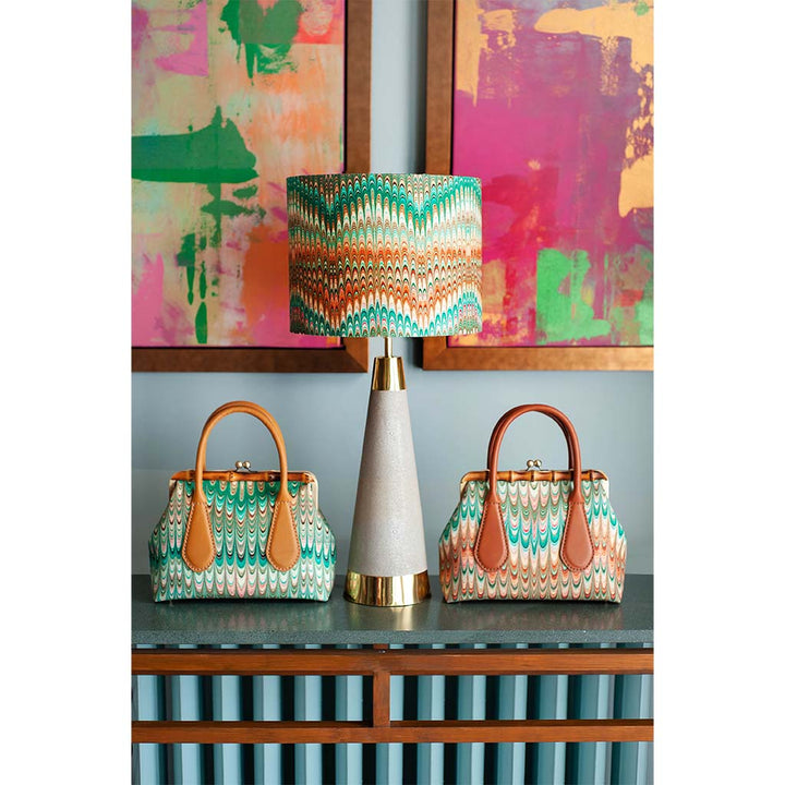 Tamarind Plumes Linen Lampshade