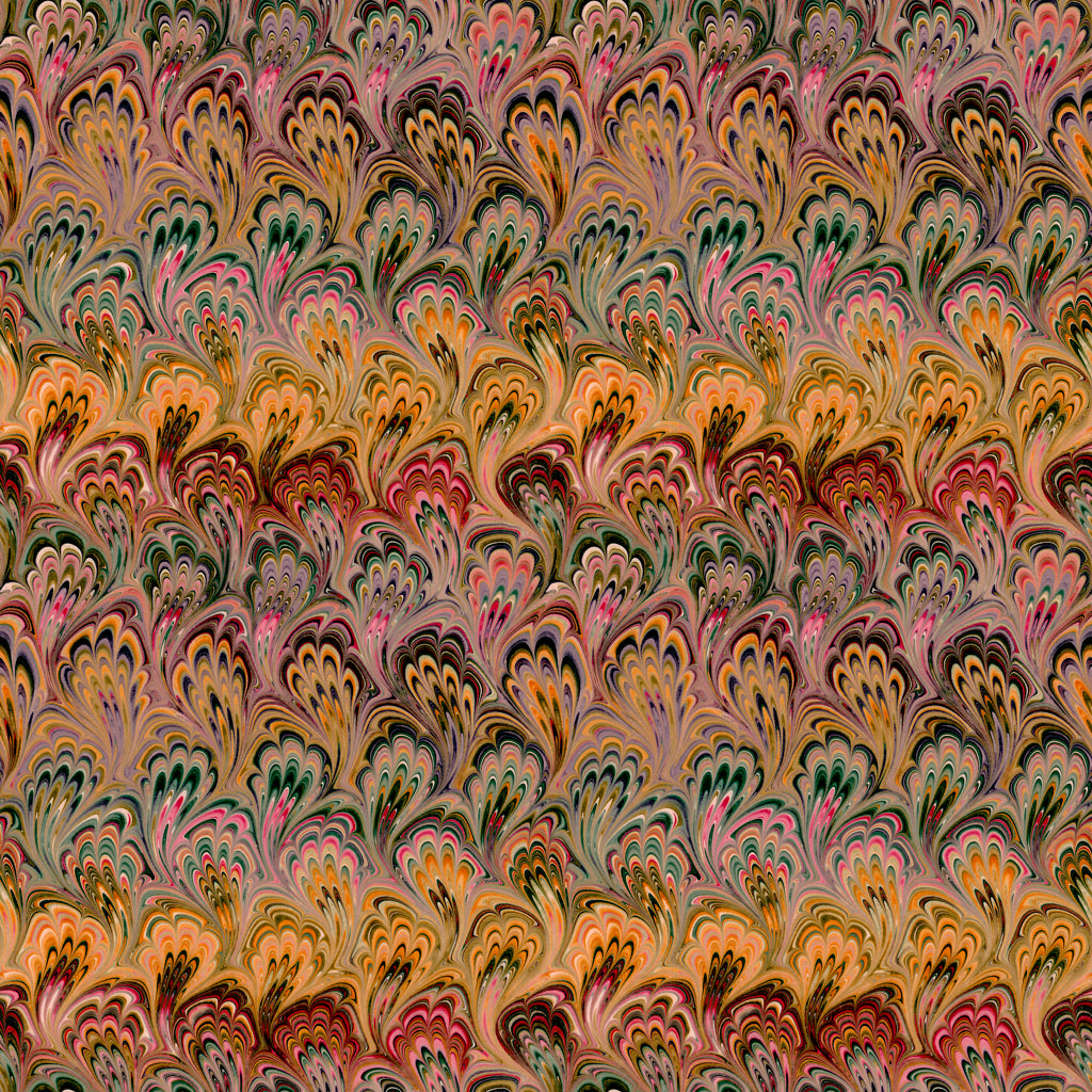 Peacock Bouquet Linen Fabric