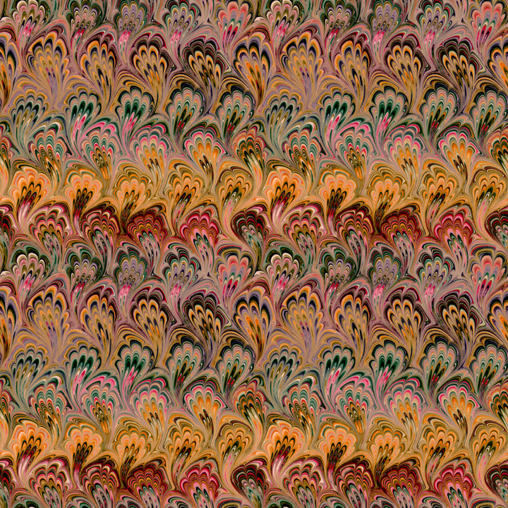 Peacock Bouquet Linen Fabric
