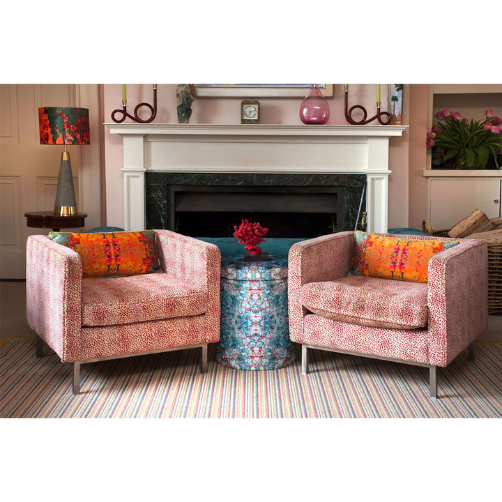 Grey Stucco Velvet Lampshade