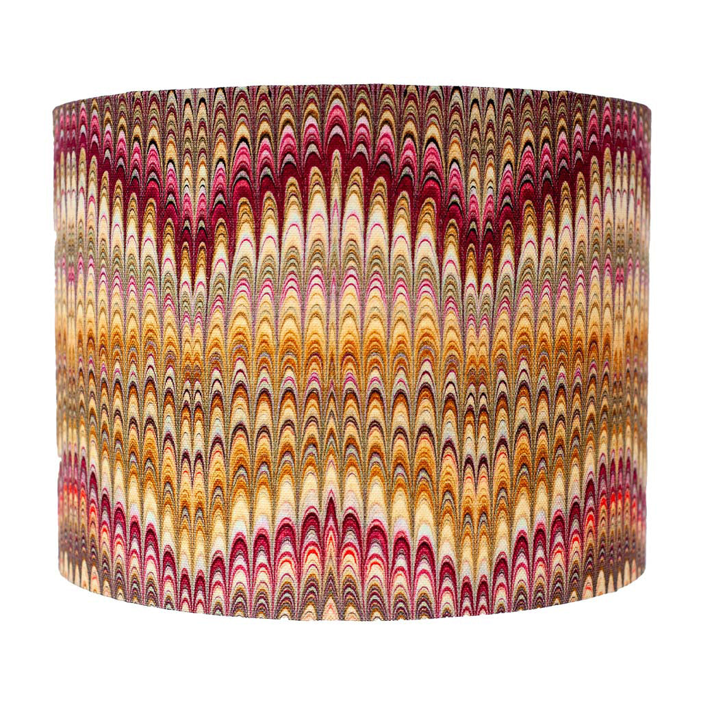 Dahlia Plumes Linen Lampshade