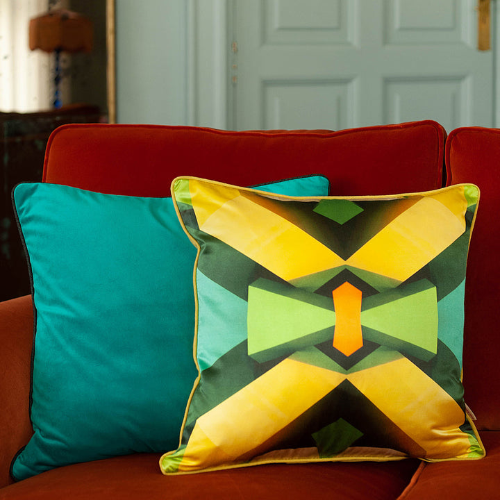 Jade Velvet Square Cushion