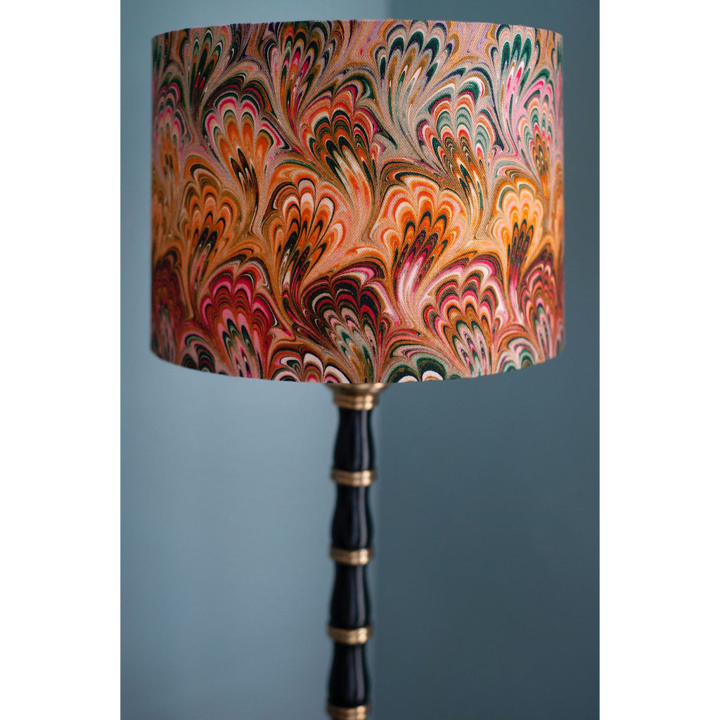 Peacock Bouquet Linen Lampshade