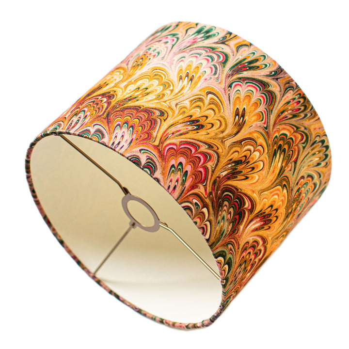 Peacock Bouquet Linen Lampshade