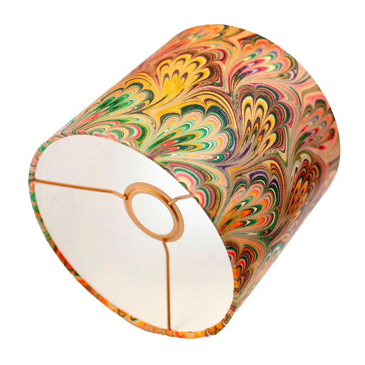 Peacock Bouquet Silk Cotton Lampshade