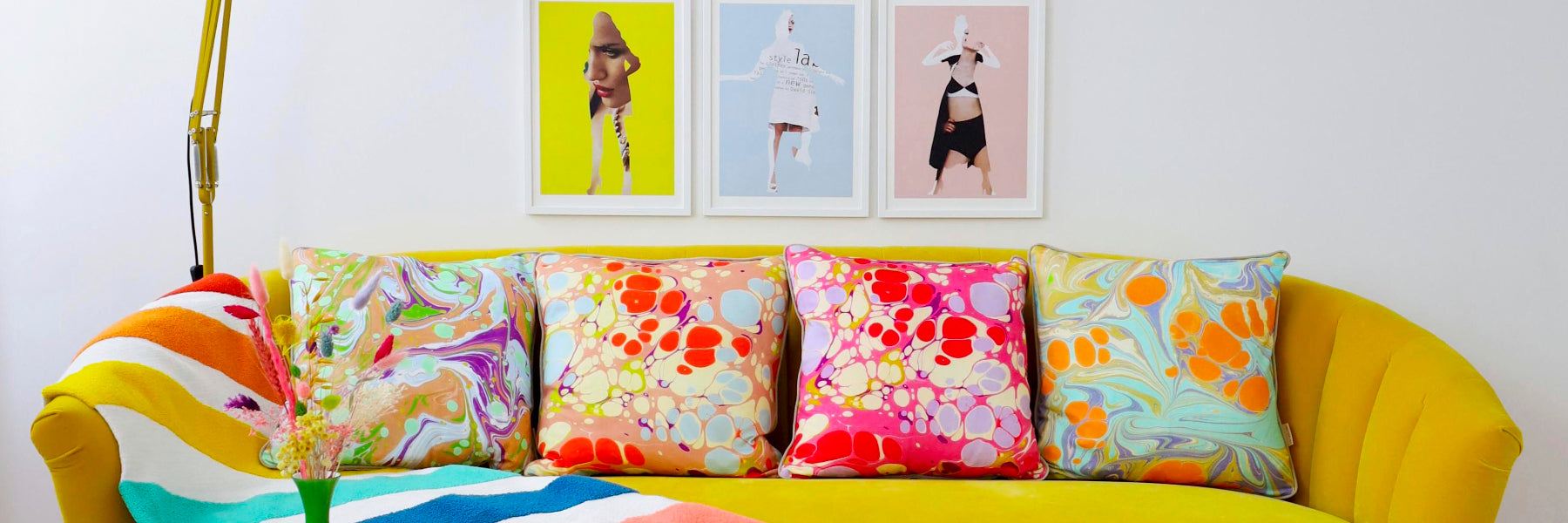 Retro Cotton Cushions by Susi Bellamy
