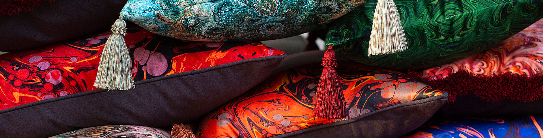 Large Oblong Velvet Cushions