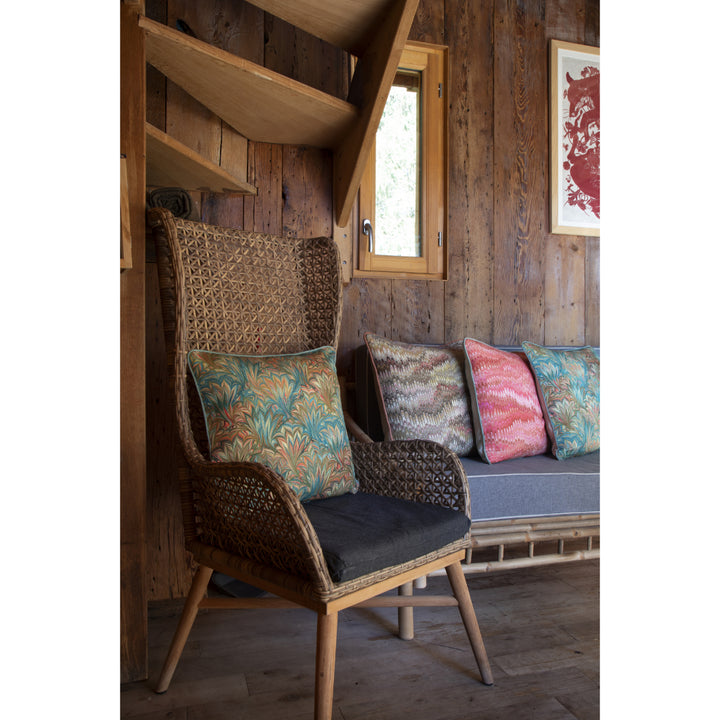 Maize Plumes Large Linen Square Cushion