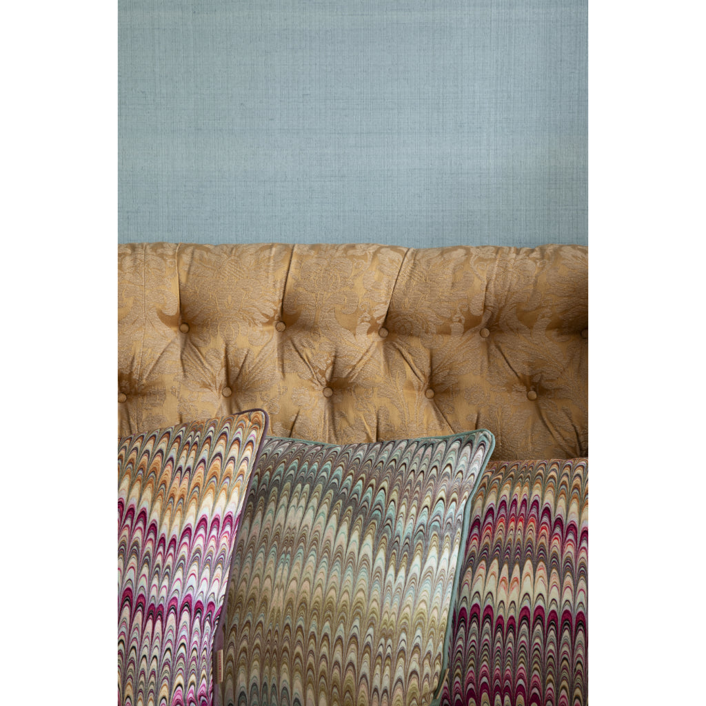Wheat Plumes Velvet Square Cushion