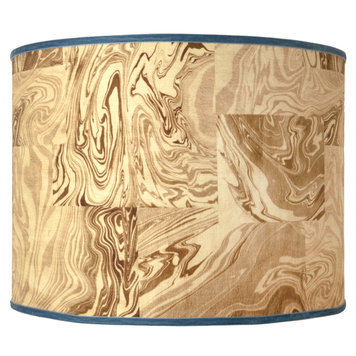 Antique Block Swirl Large Linen Lampshade