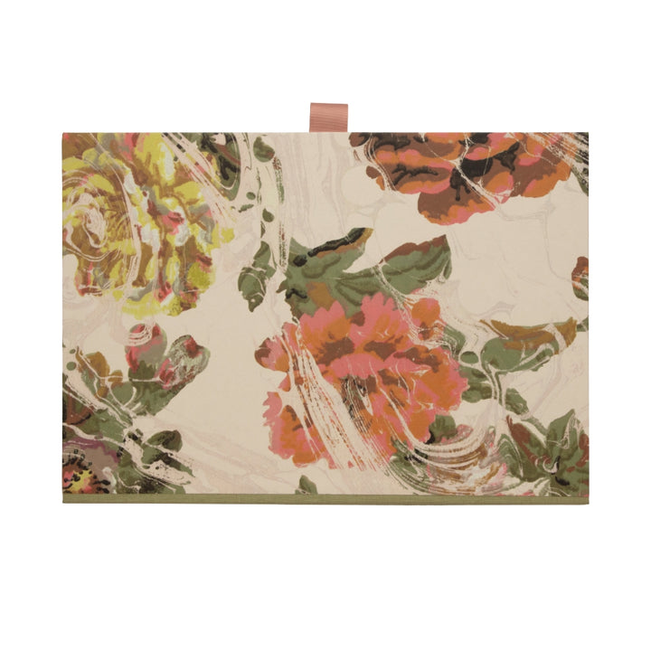 Apricot Rose Marbled Box File