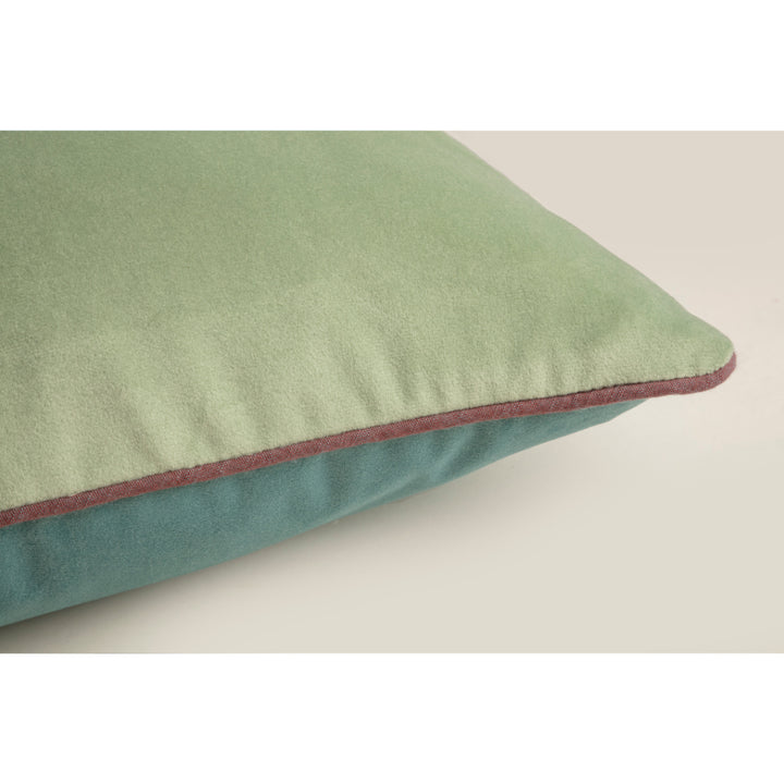 Aqua & Celadon Double-Sided Plain Cushion