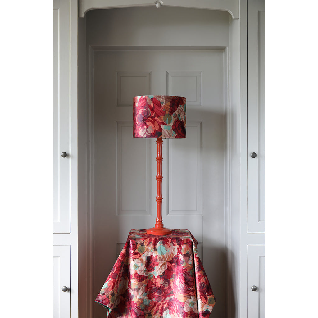 Autumn rose marbled luxury pink velvet lampshade