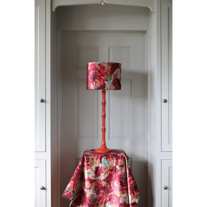 Autumn rose marbled luxury pink velvet lampshade