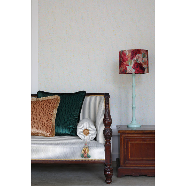 Autumn rose marbled velvet drum shade