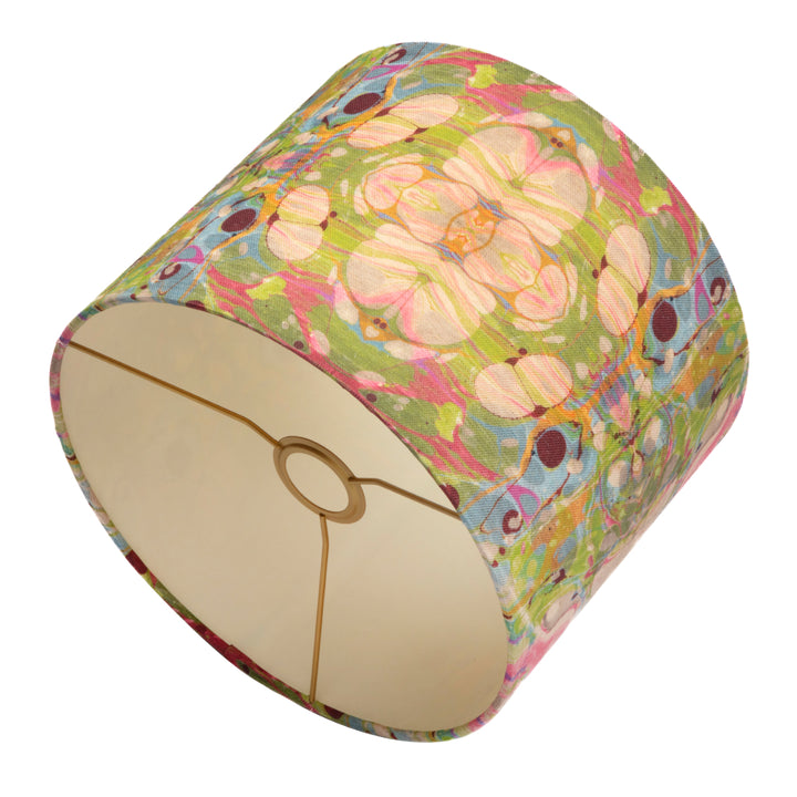 Beige Ripple Kaleidoscope Linen Lampshade