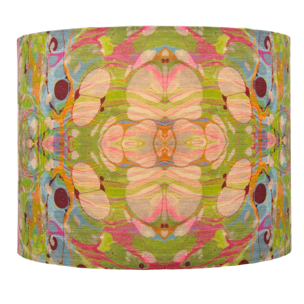 Beige Ripple Kaleidoscope Linen Lampshade
