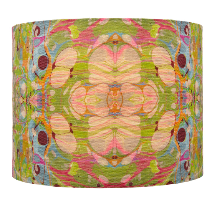 Beige Ripple Kaleidoscope Linen Lampshade