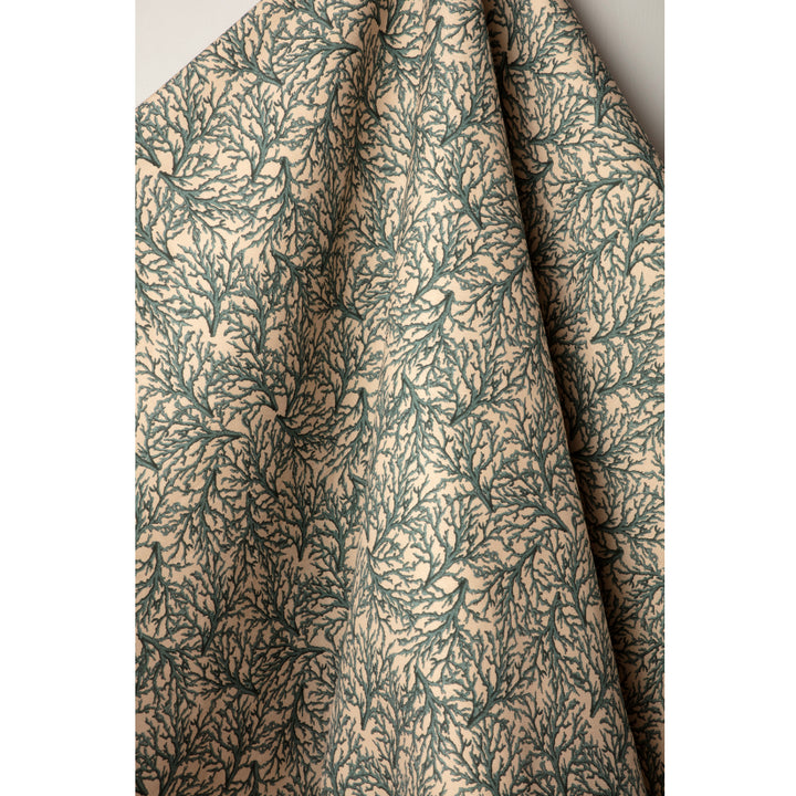 Blue Coral Linen Fabric