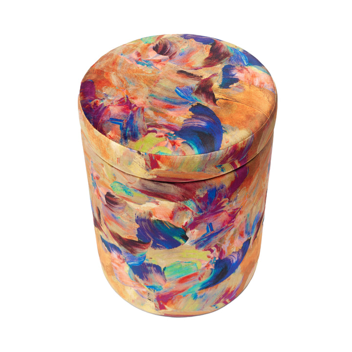 Candied Painterly Velvet Stool