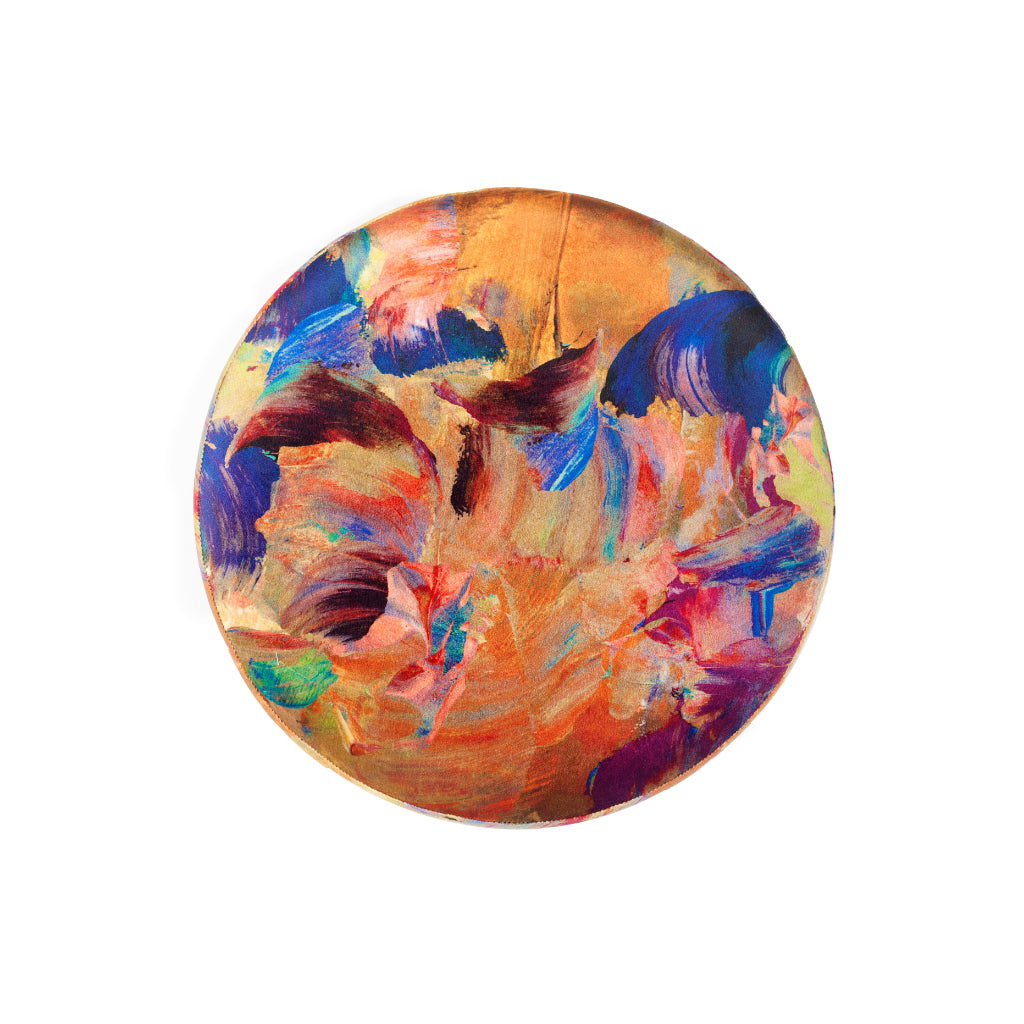 Candied Painterly Velvet Stool