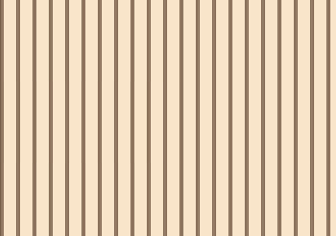 Chocolate Brown Vintage Stripe Linen Fabric