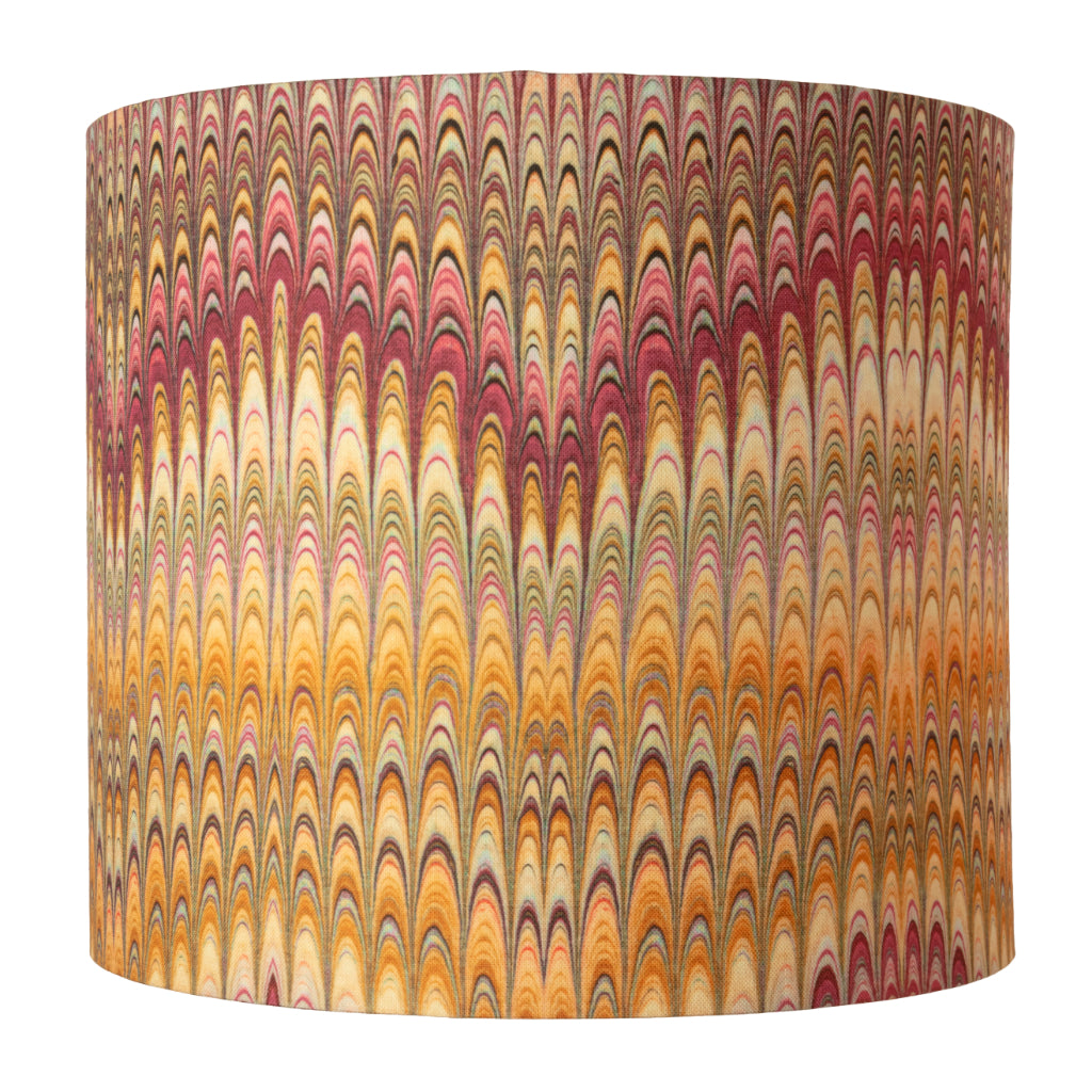 Dahlia Plumes Extra Large Linen Lampshade