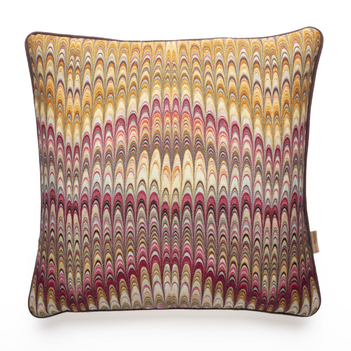 Dahlia Plumes Square Linen Cushion