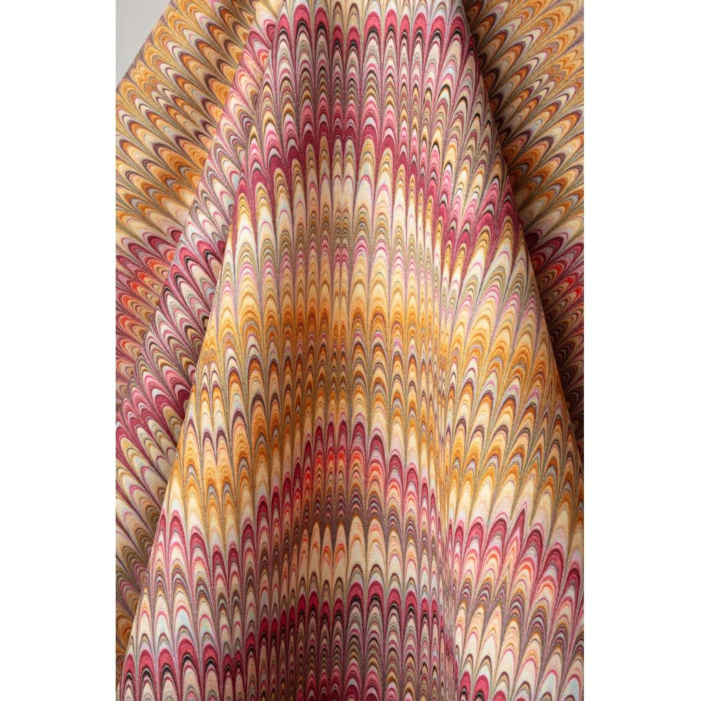 Dahlia Plumes Linen Fabric